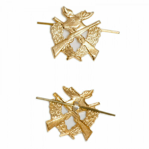 Эмблема Егерь золотая металлическая