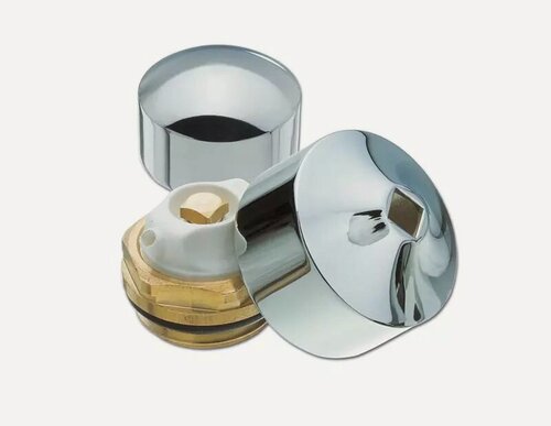 Изображение товара Воздухоотводчик, заглушка с декоративными колпачками Комплект. Hummel Designtechnik 1/2", хром для радиатора