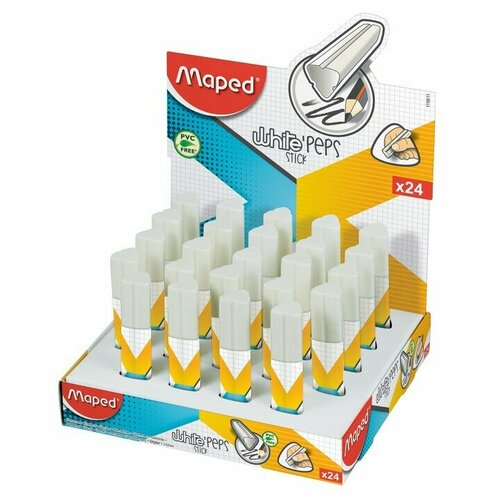 Ластик Maped STICK X PERT узкий, эргономичный, пластиковом футляре (24 шт. в упаковке)