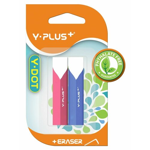 Ластик для карандаша ассорти Y-PLUS Y-POD I стерка для школы, 2шт