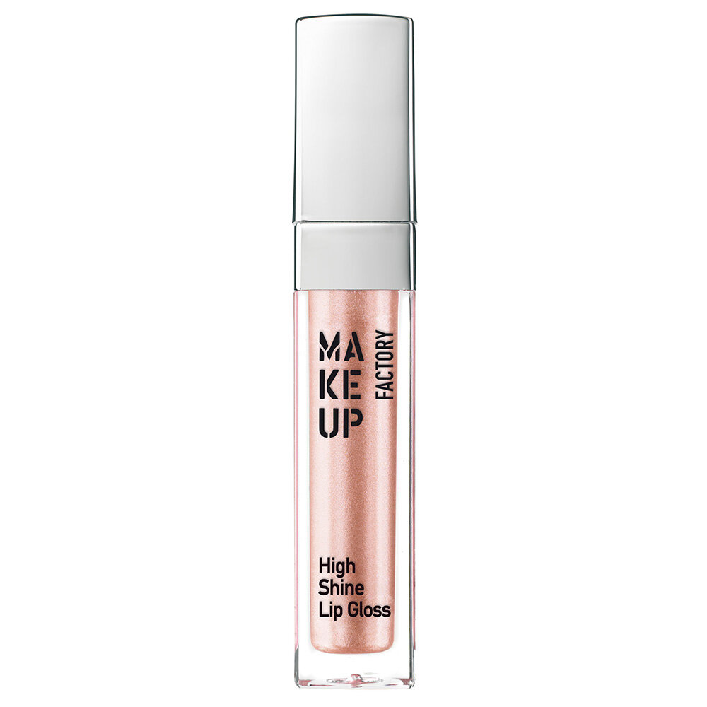 Make Up Factory Блеск для губ с эффектом влажных губ High Shine Lip Gloss №35, румяный абрикос с перламутром