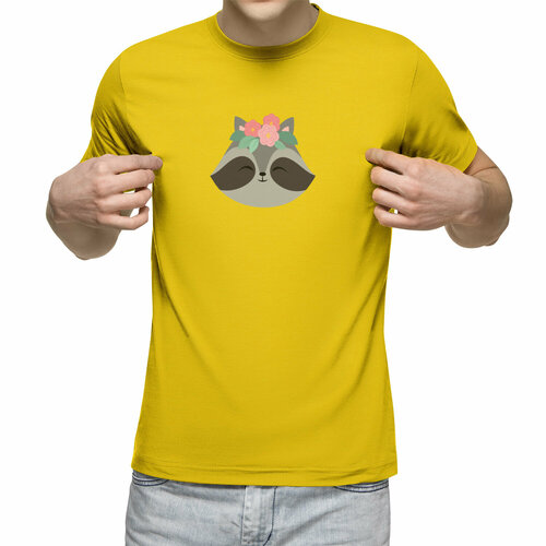 Футболка Us Basic, размер S, желтый мужская футболка милый маленький енот енотик s синий