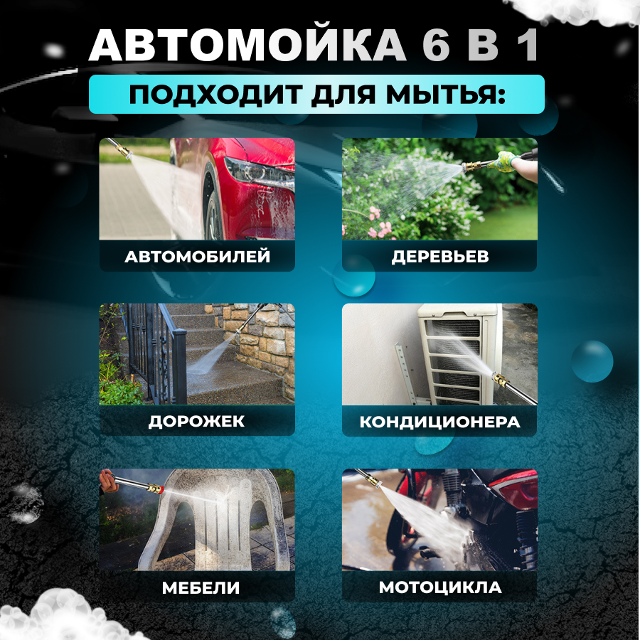 Аккумуляторная мойка высокого давления для авто - фотография № 4