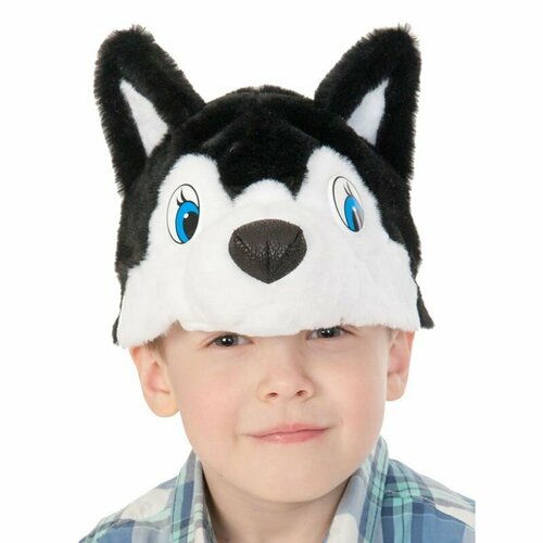 фото Карнавальная шапка детская "хаски", размер 52-54 см карнавалофф