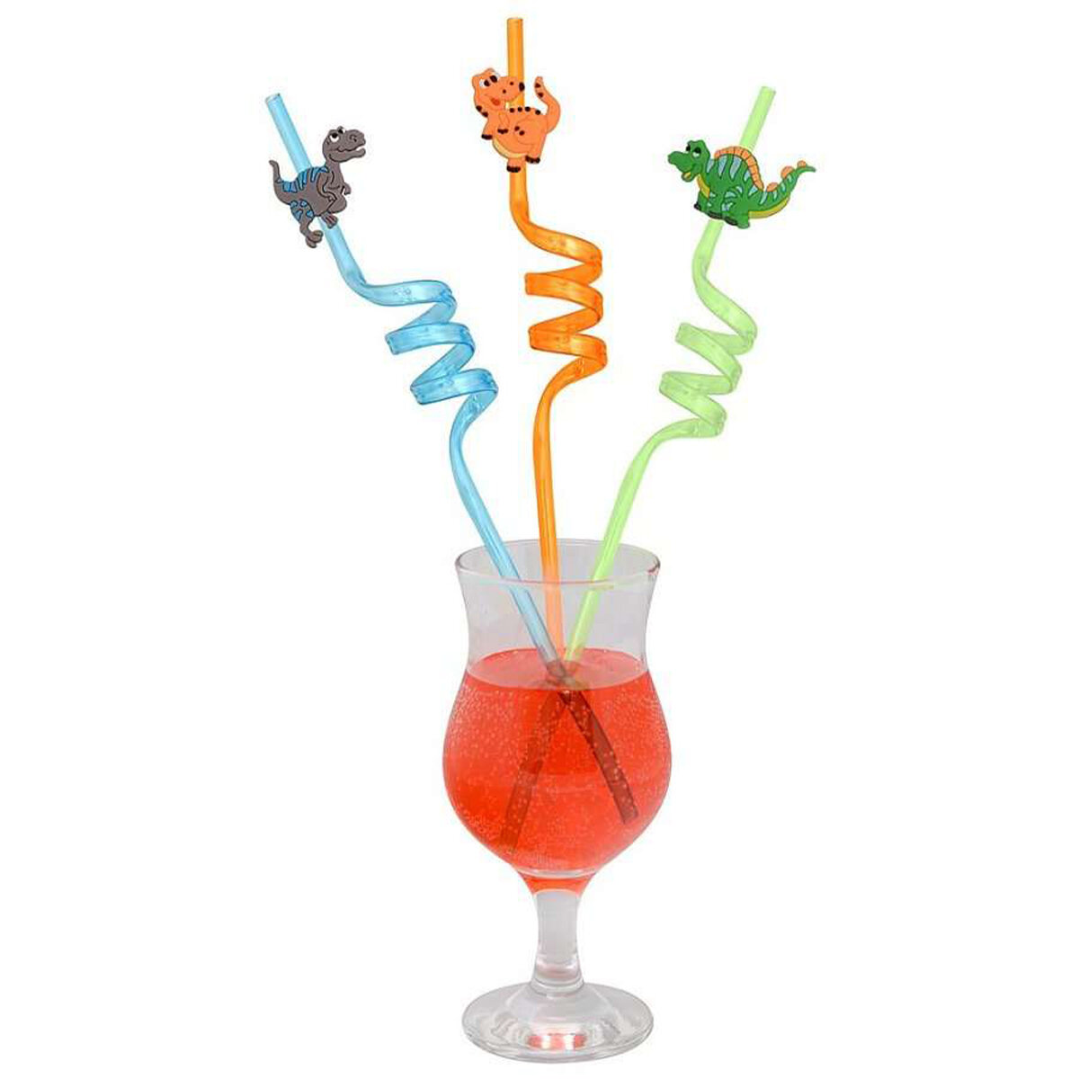 Трубочки для напитков и коктейлей Динозавры (набор 6 шт) - фотография № 3