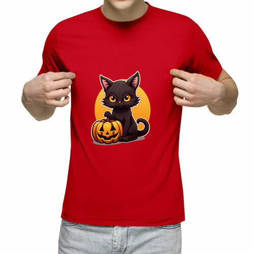 Футболка Us Basic, размер S, красный мужская футболка кот фонарь m черный