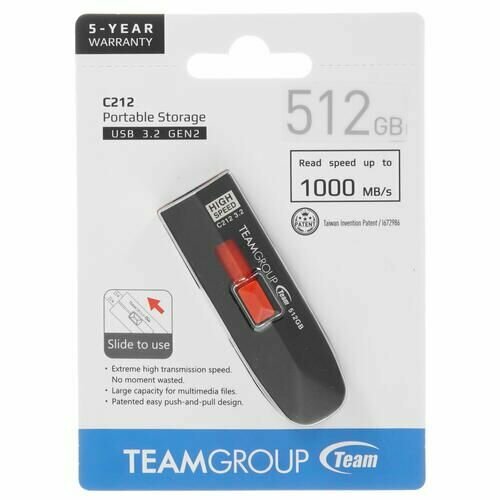 Память USB Flash 512 ГБ Team Group C212 TC2123512GB01