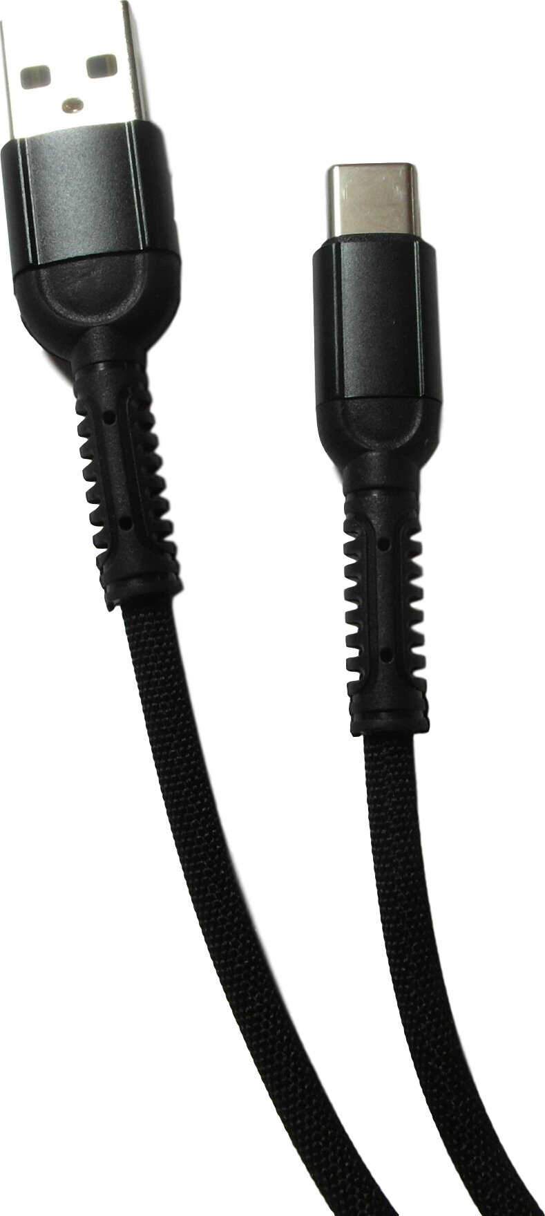 USB Кабель Type-C "Mi-Digit" Floret, в оплетке, 2А, Черный, 1 м.