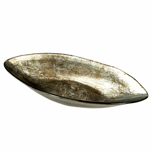 Ладья Boat малая декоративная Silver CIVE (серебро), 36х14 см