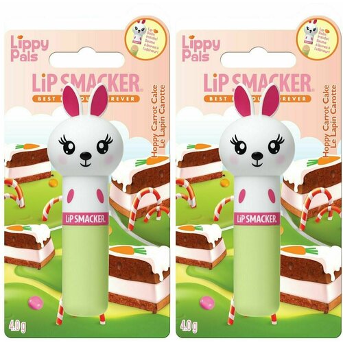 Lip Smacker Бальзам для губ Bunny Hoppy Carrot Cake с ароматом Морковный пирог, 4 г, 2 шт