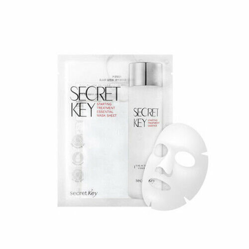 тканевая маска secret key starting treatment essential 30 гр Secret Key STARTING TREATMENT ESSENTIAL MASK SHEET ROSE EDITION Увлажняющая маска для лица с розовой