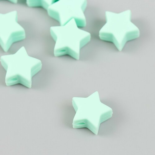 Бусина силикон Звездочка мятно-зеленая d14 см 8шт 366₽
