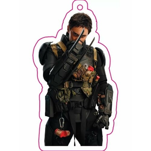 Брелок, матовая фактура, черный