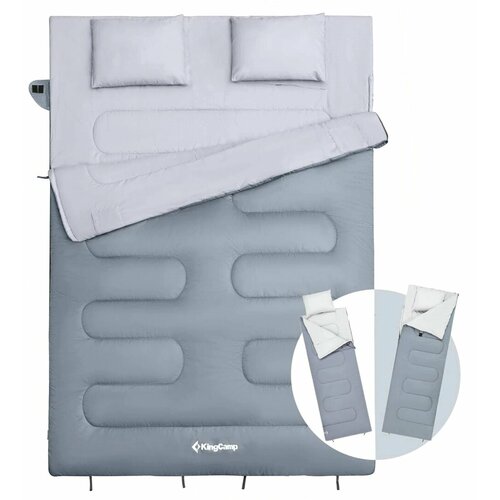 Двухместный спальный мешок-одеяло King Camp Oxygen 250D 3143 3C 220150 темно-серый 773400₽