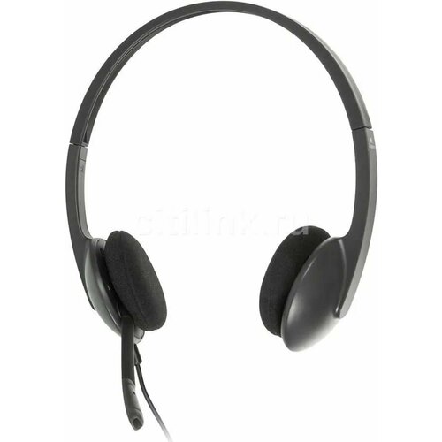 Гарнитура Logitech H340 для контактных центров накладные проводные серый черный 981-000509 5490₽