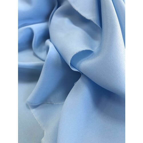 Креп шёлковый нежно-голубой Италия
