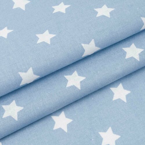 Перкаль набивной арт 140 рис 64017 вид 7 Белые звезды на синем 5050см AstraCraft 250₽