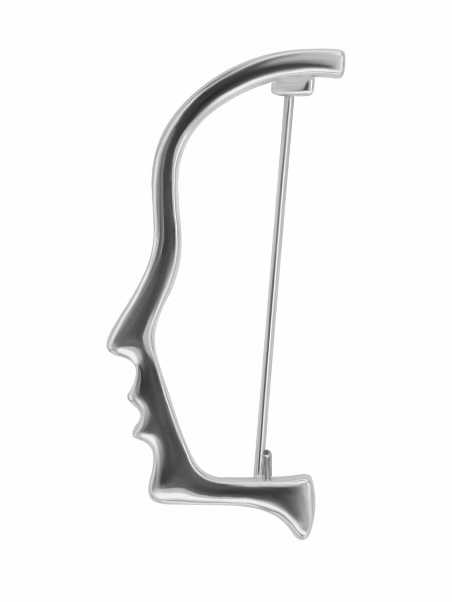 Брошь OTOKODESIGN, серебристый