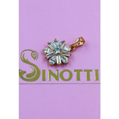 Подвеска Sinotti, циркон, серебристый, золотистый