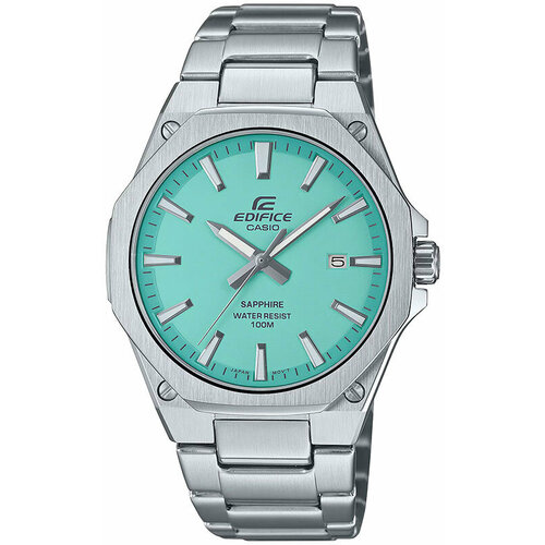 фото Наручные часы casio edifice, серебряный, голубой