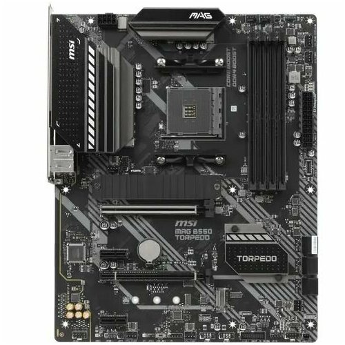 Материнская плата MSI MAG B550 TORPEDO MAG B550 TORPEDO - AM4 AMD B550 4xDDR4-3200 МГц 2xPCI-Ex16 2xM2 Standard-ATX 1789500₽