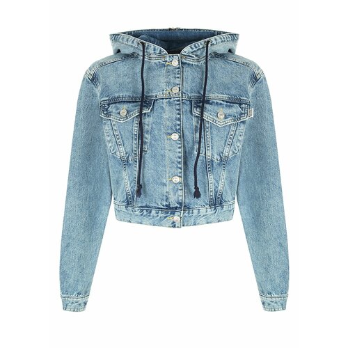 фото Джинсовая куртка moschino jeans, размер s, голубой