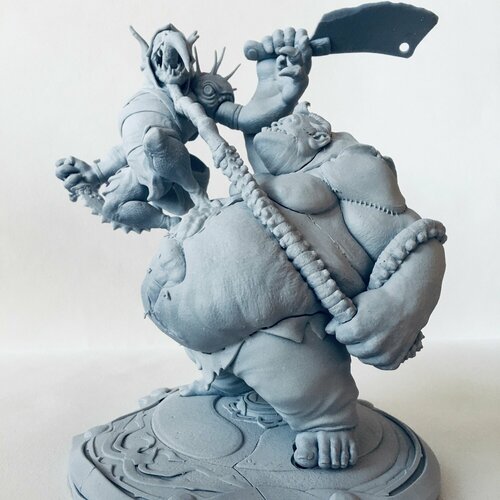 Пудж и сларк (DOTA 2: Pudge & Slark) Фэнтези фигурка для раскрашивания (высота 215 мм)