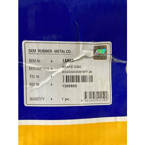 Диск торм 430208x45131 10n-237-M16x15 Scania 124 15492₽