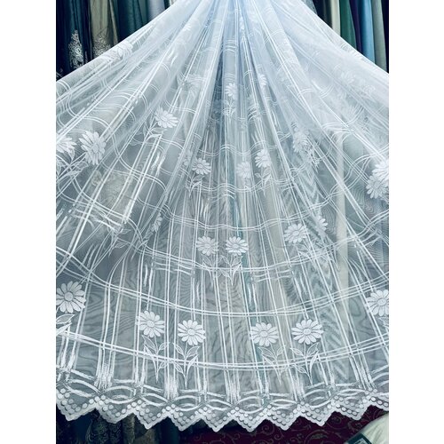 Тюль на отрез жаккард для комнаты 3,5 метра