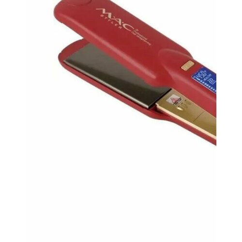 Профессиональная плойка для волос утюжок выпрямитель утяжок настройка температуры с титановыми пластинами для укладки завивки волос красный 1111100₽