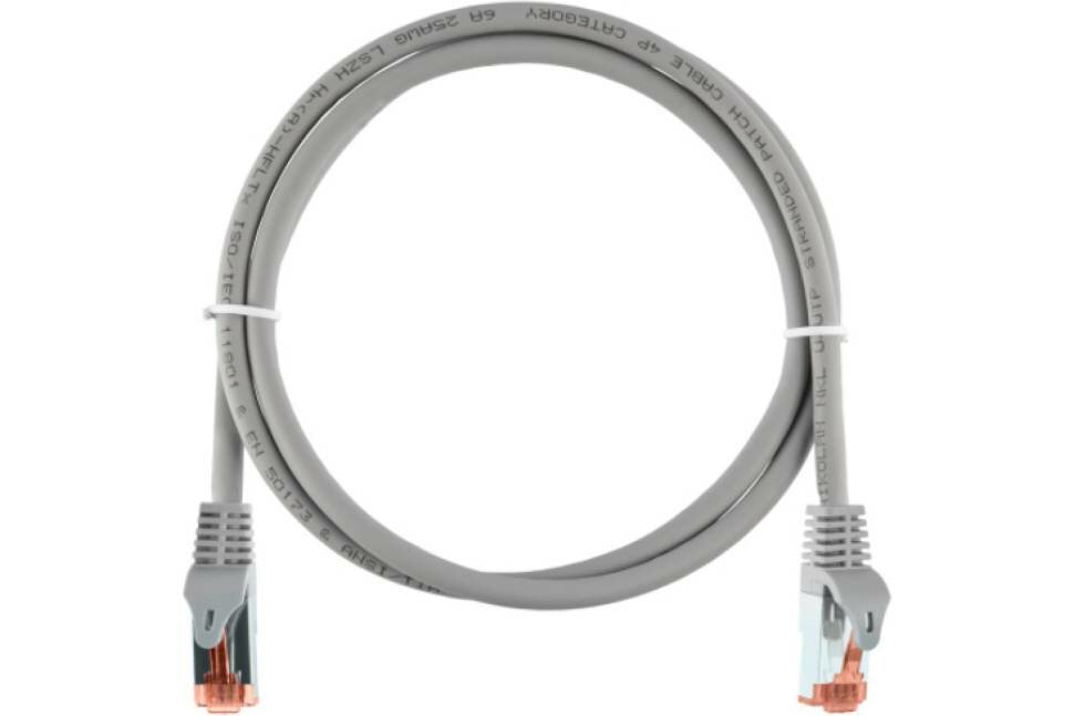 Патч-корд NIKOMAX Essential Line S/FTP 4 пары, Кат.6a 2хRJ45/8P8C, медь, 26AWG (7х0,150мм), LSZH нг(А)-HFLTx, светло-серый, - фото №8