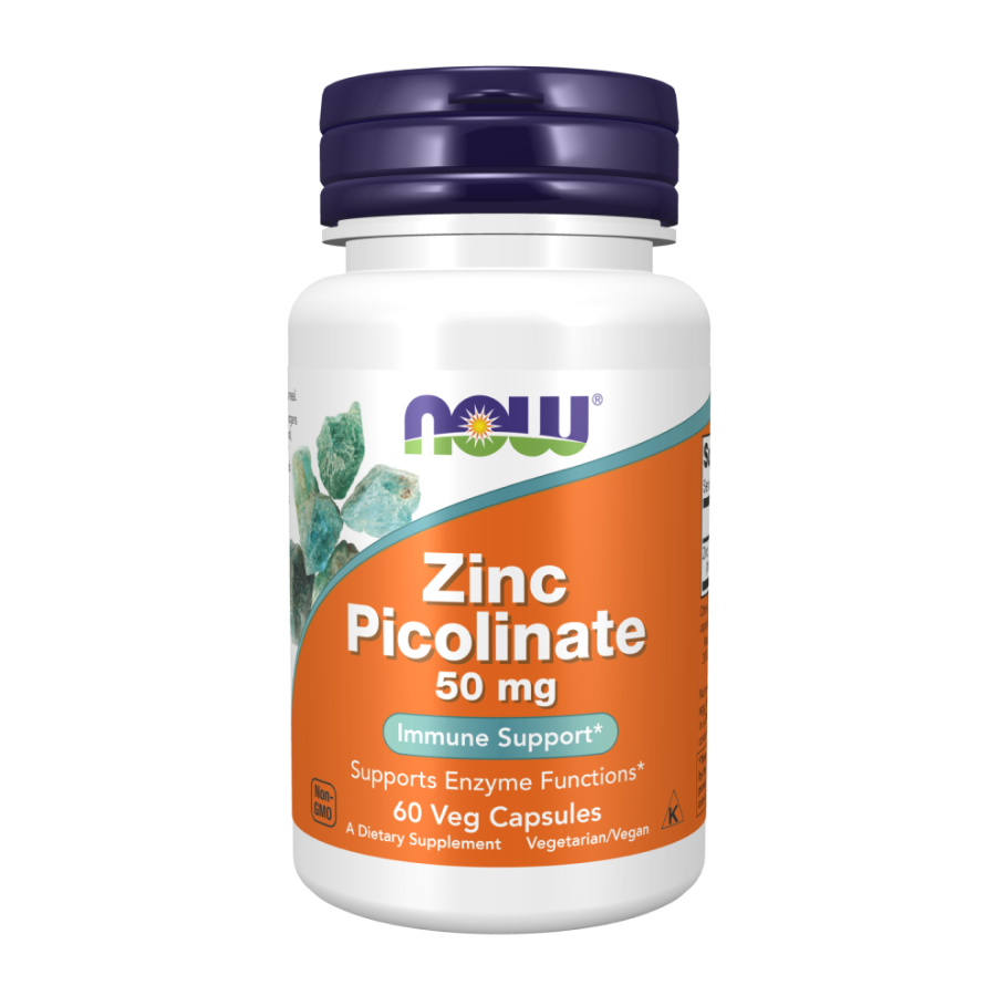 Now Foods, Zinc Picolinate 50 mg, Пиколинат цинка, 50 мг, 60 растительных капсул
