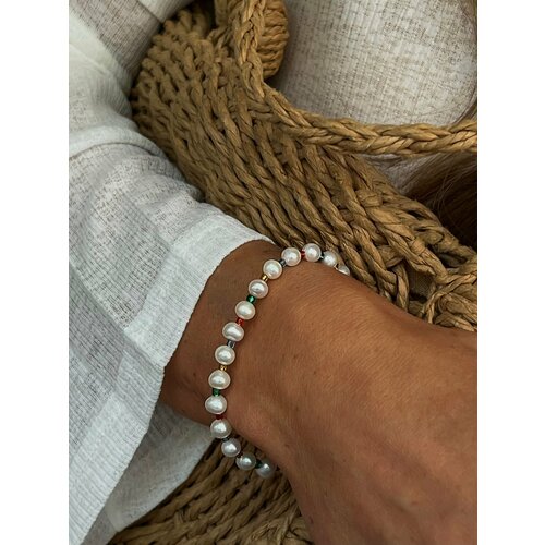 Браслет-цепочка LU Jewel бисер жемчуг пресноводный культивированный 1 шт размер 16 см размер one size белый 5390₽