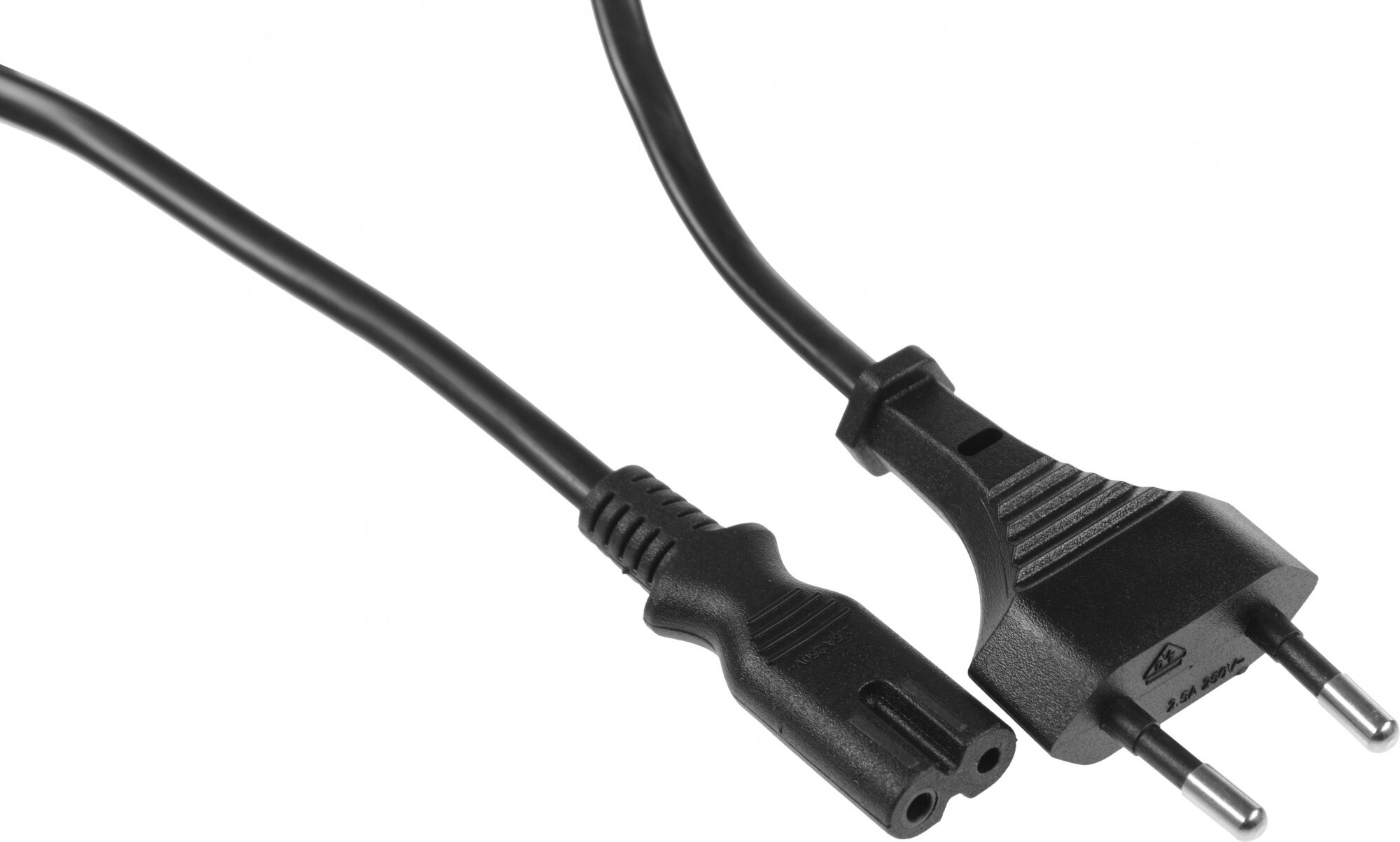 Кабель Buro IEC C7 (2-pin) Евровилка 3м (BU-PCAB-3-2PIN)