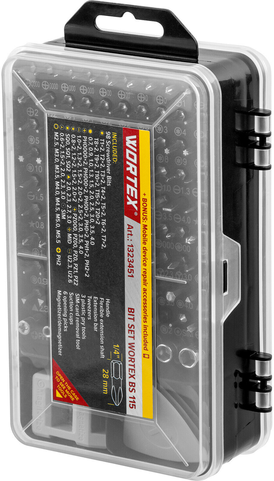 Отвертка-держатель с набором бит WORTEX BS 115 (1323451)