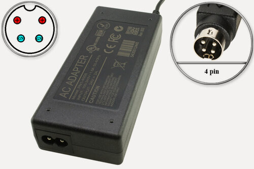 Изображение товара Адаптер (блок) питания 24V, 2A (max. 3A), 72W,4pin HP (HPA-602425U1, MG1-4558), отд. шнур, для принтеров, сканеров Canon