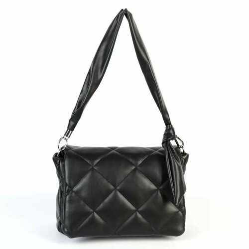 Сумка мессенджер ROLENA beauty, фактура стеганая, матовая, черная