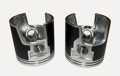 Изображение товара Поршень для снегохода Буран под узкие кольца d-76 мм, с тефлоновым покрытием.