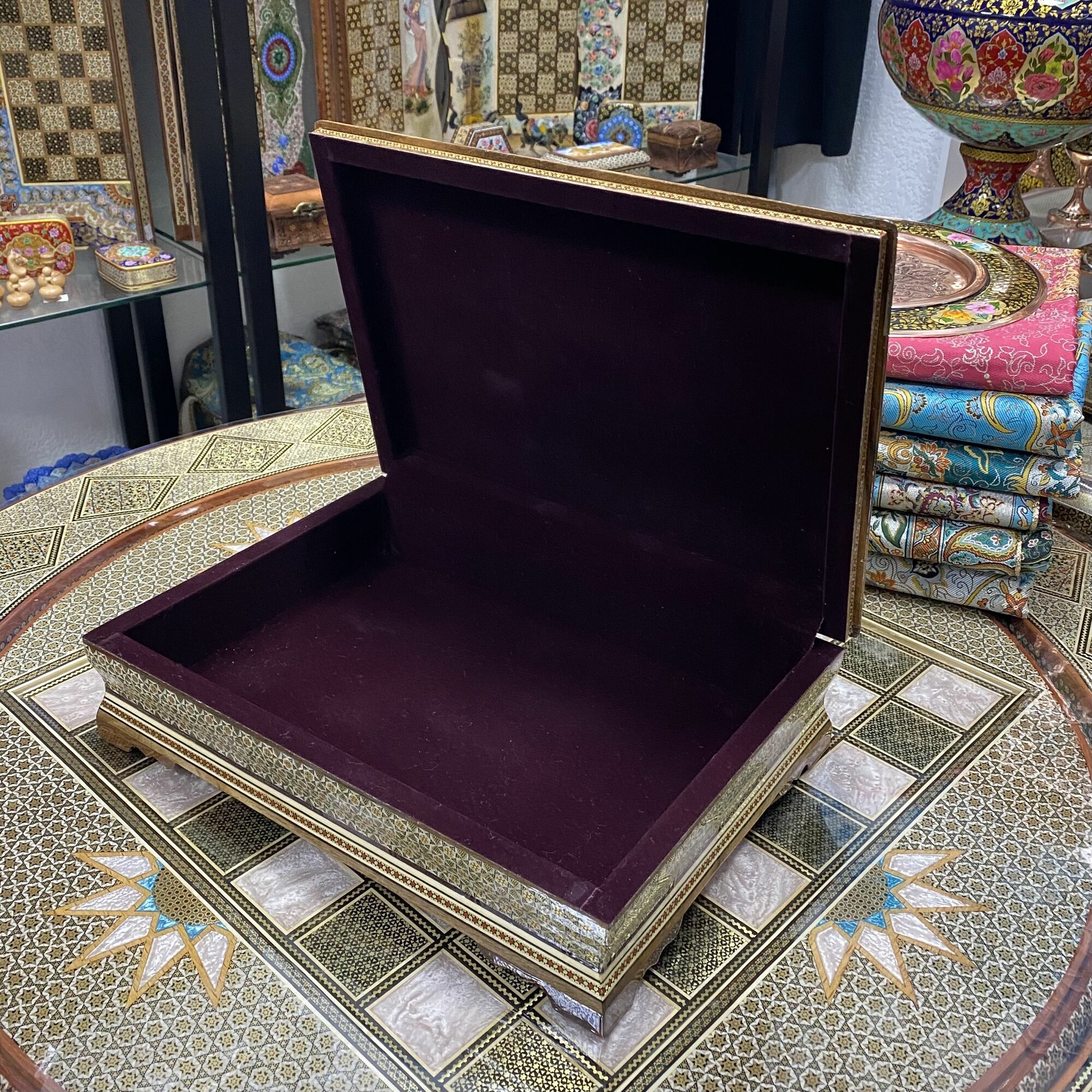 Шкатулка Персидский базар "Хатам", ручная работа, Иран, 35см — фото 1