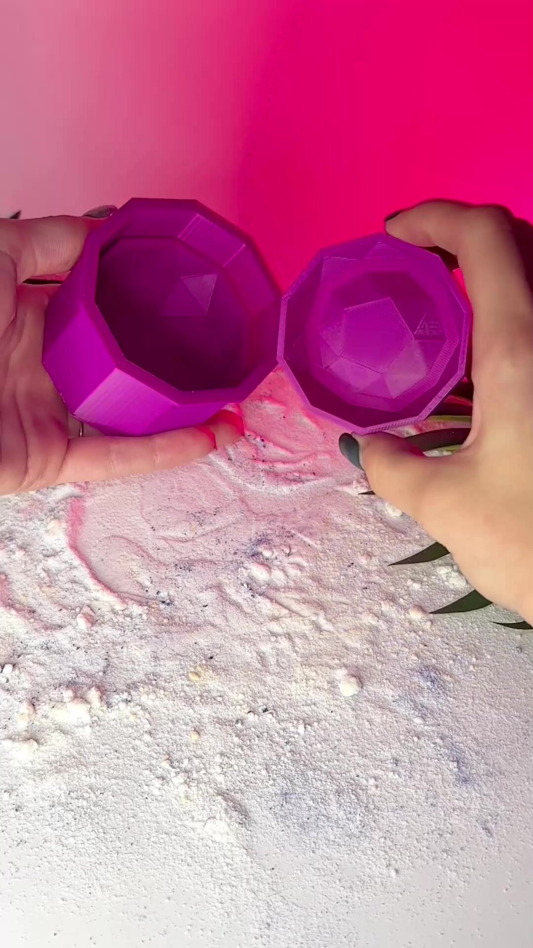 3D форма для бомбочек Граненая чаша 6 см — фото 1