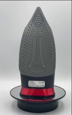 Мощный беспроводной утюг PRO-LISS с подсветкой 2400вт самоочищающийся черный красный керамическое покрытие — фото 1