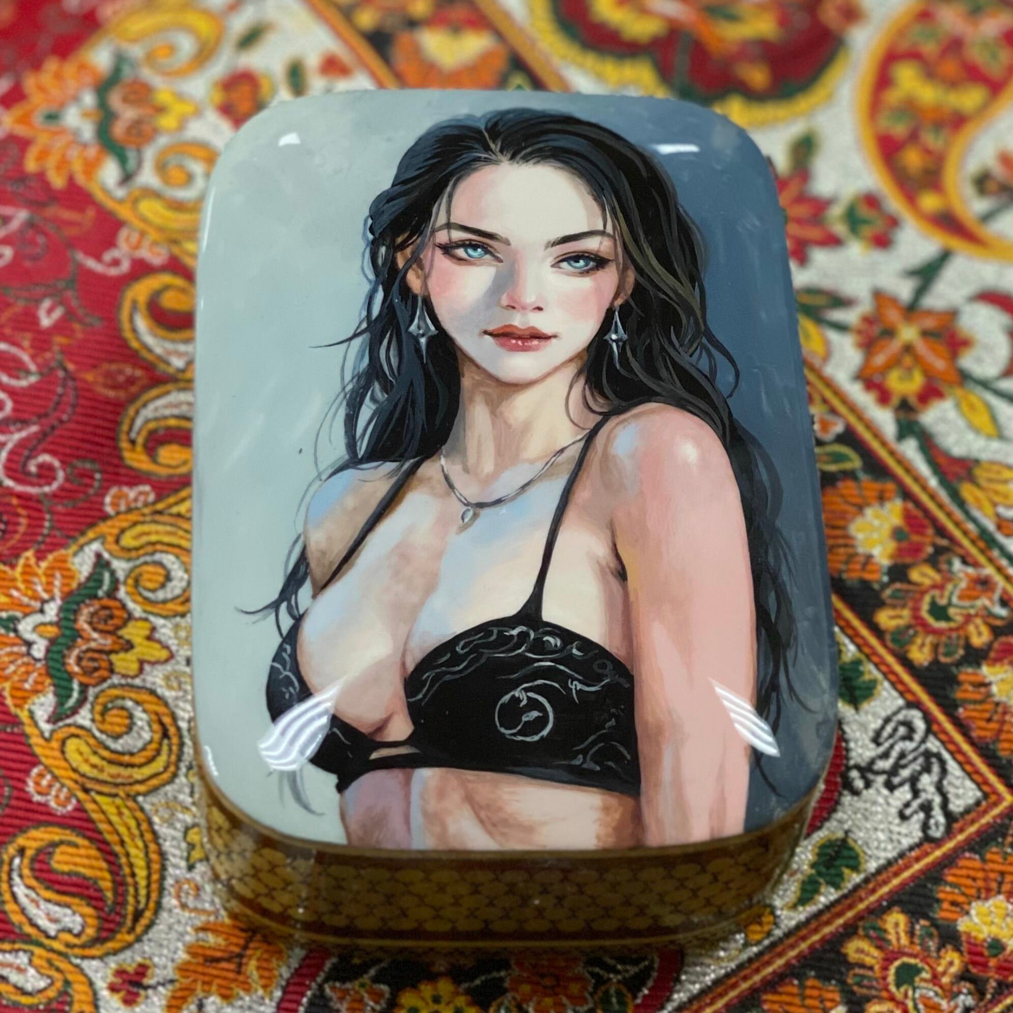 Чехол-футляр Персидский базар "Иран", дерево, ручная работа, для игральных карт, 5 цветов