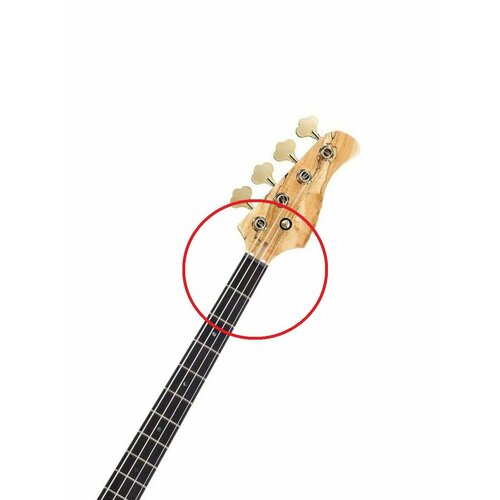 Верхний порожек для гитары 52мм, цвет Чёрный