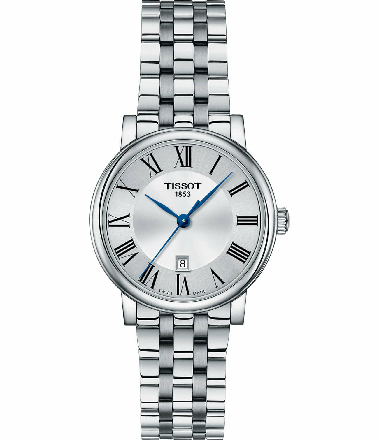 Наручные часы TISSOT, серебряный, белый — фото 1