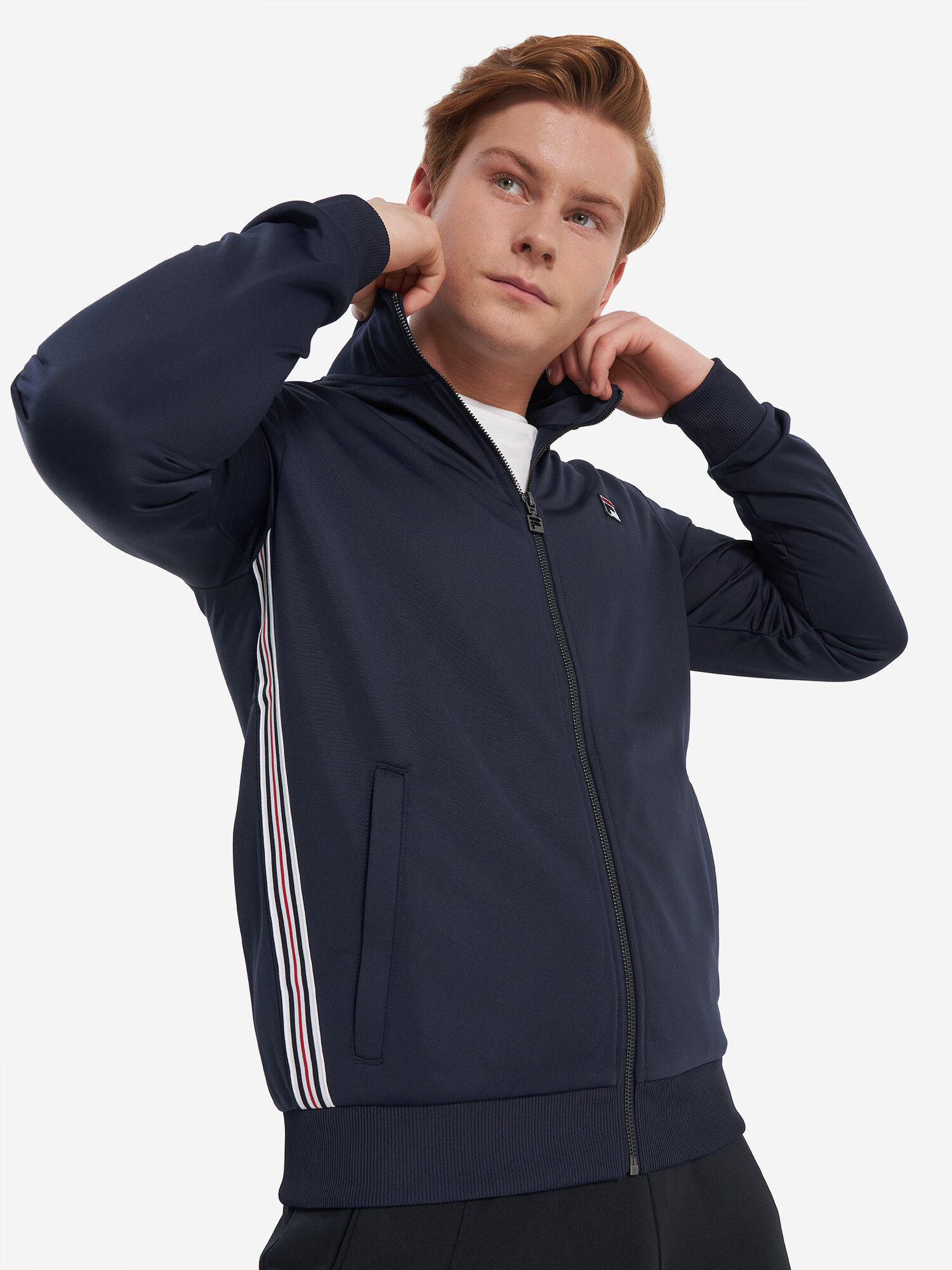 Толстовка Fila, размер 52, , темно-синий