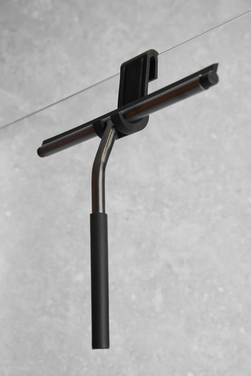 Скребок стеклоочиститель водосгон 26х26.7х5.9 см для душевой кабины, стекол, окон и зеркал подвесной Йорта