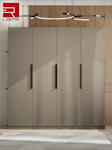 Изображение товара LAERA Шкаф распашной для одежды 200х52х210 см сити глиняно-серый