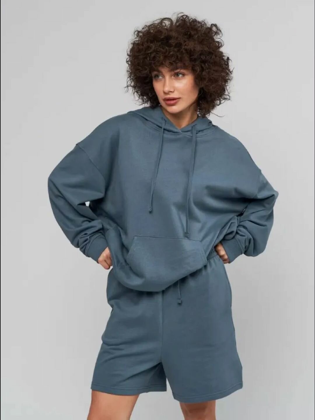 Худи DNZ, размер M, , серо-синий — фото 1