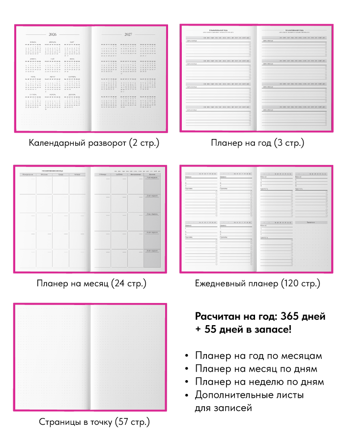 Еженедельник недатированный, планер на год, Coverlis — фото 1