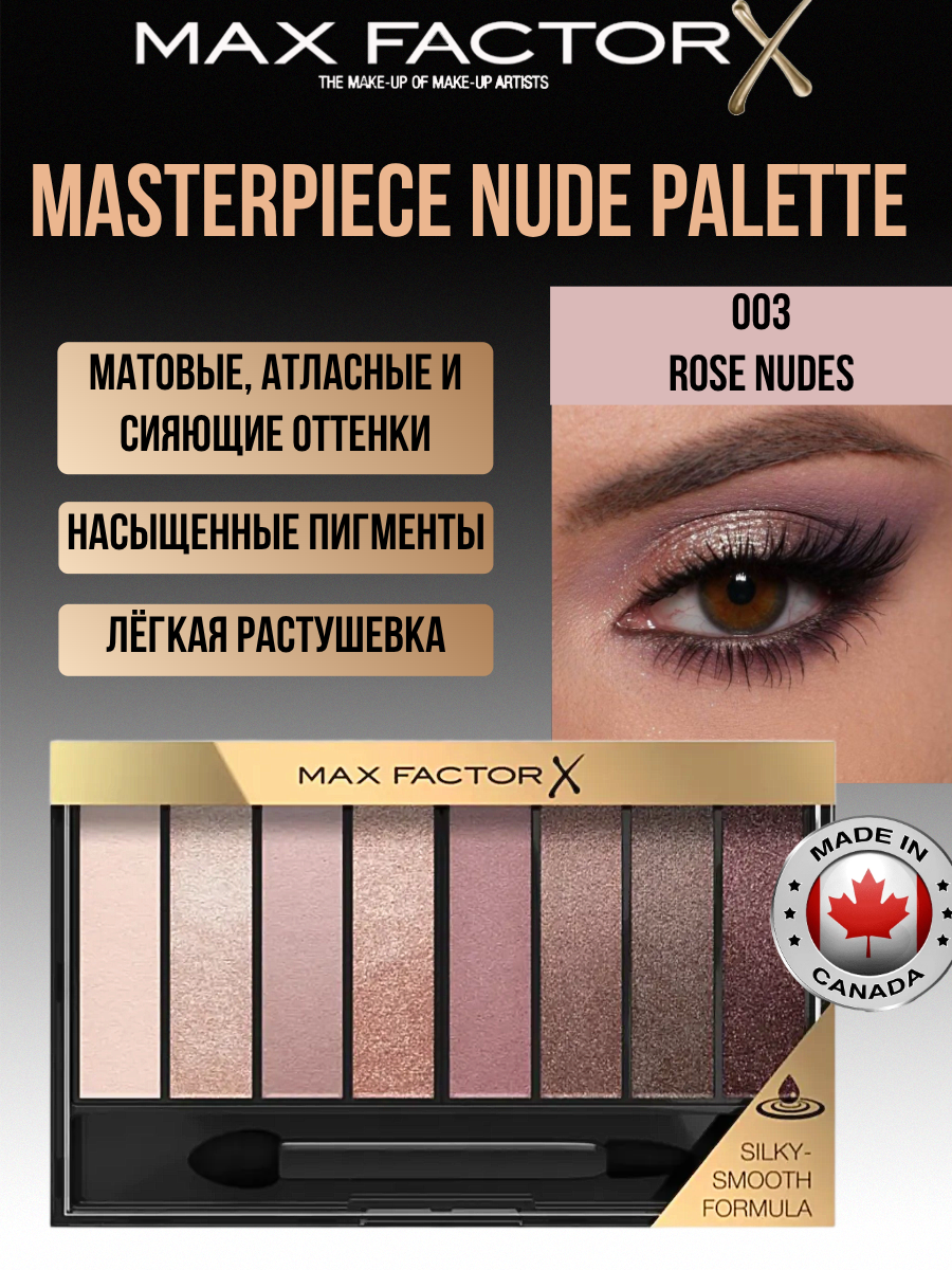 MAX FACTOR Тени для век Masterpiece Nude Palette, 003 Rose Nudes